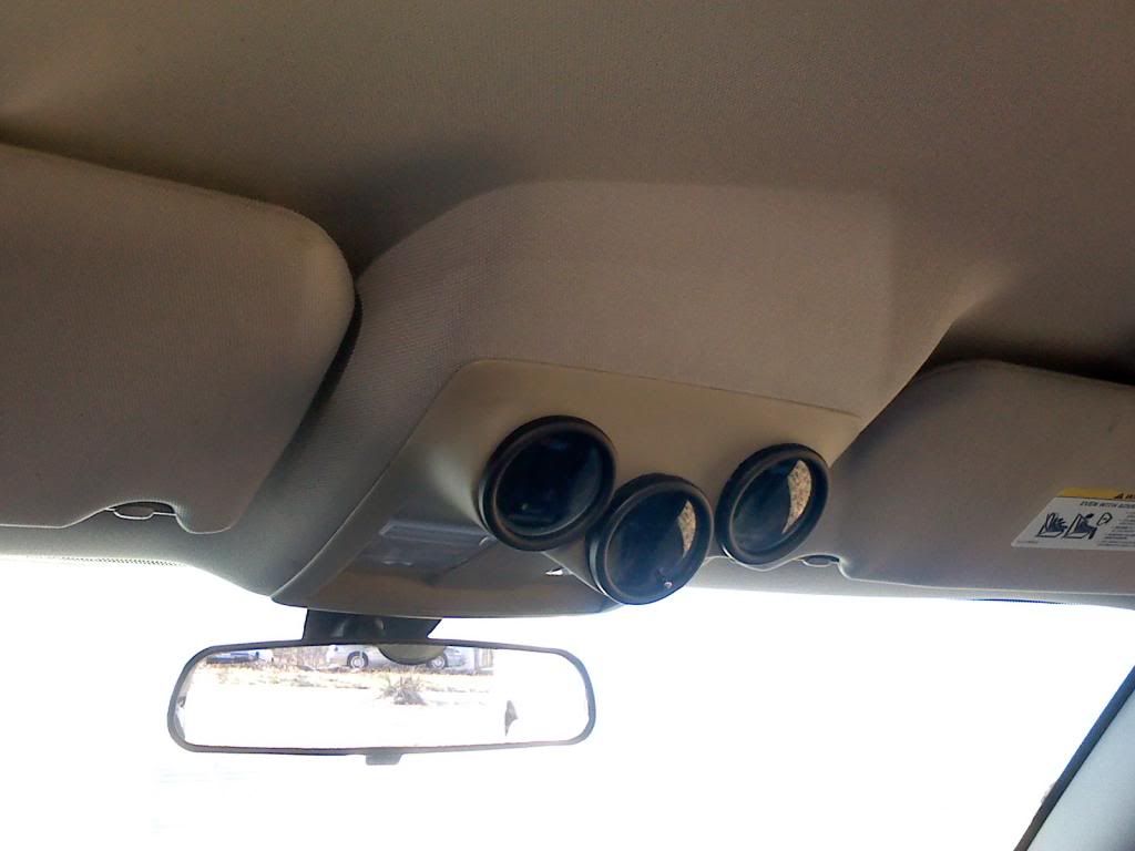 Triple gauge pod overhead console